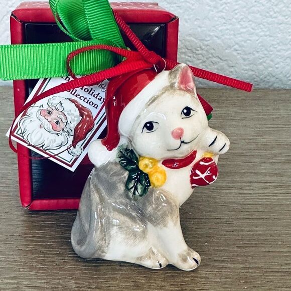 Blue Sky Other - Blue Sky Clayworks Siamese Gray Cat Christmas Holiday Ornament